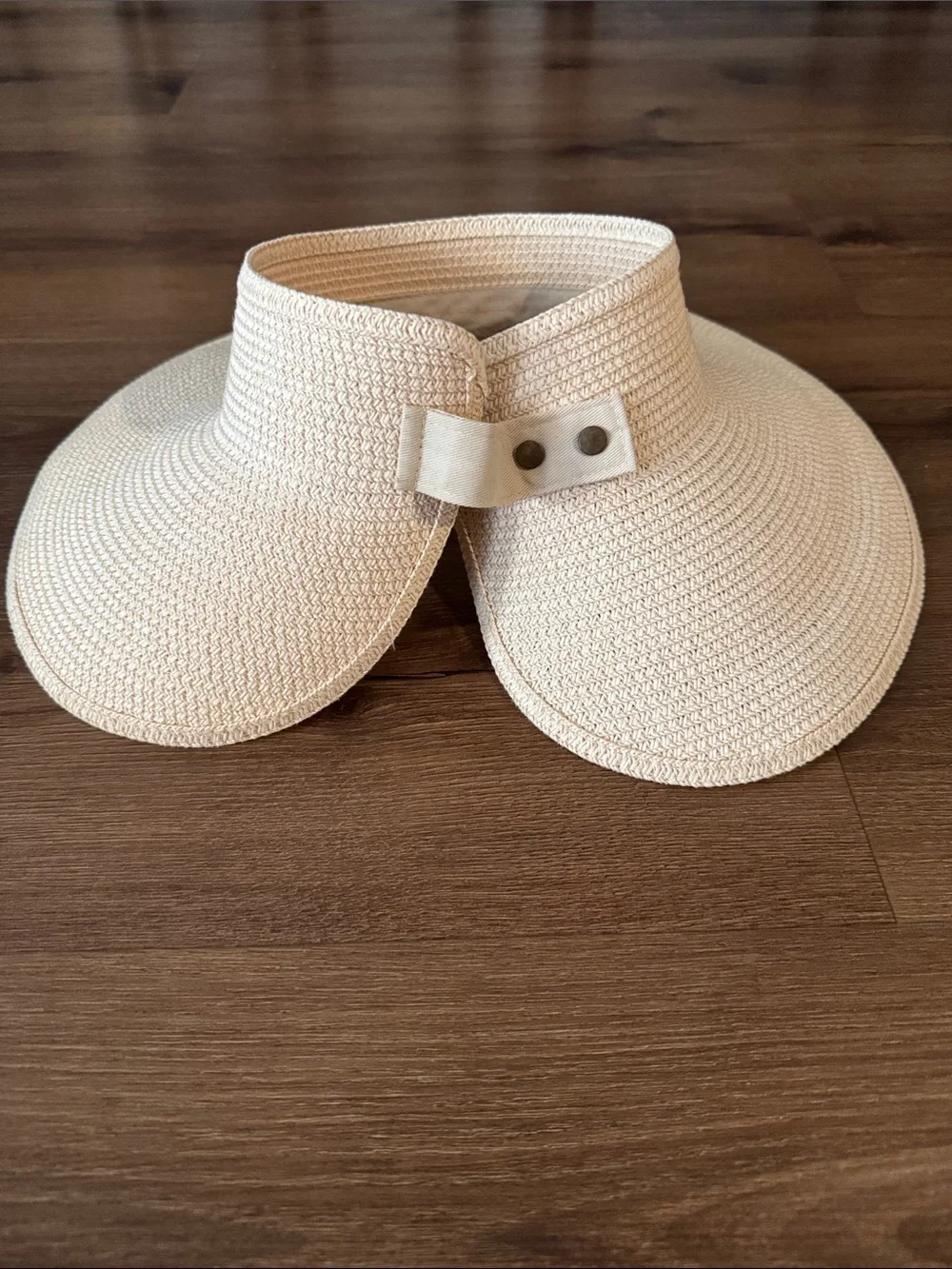 Packable Straw Full Visor Hat - Shade & Shore in Tan